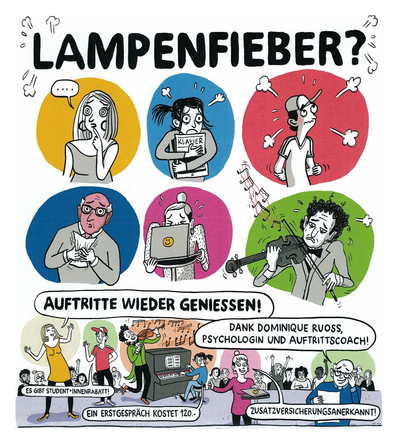 Lampenfieber Cartoons